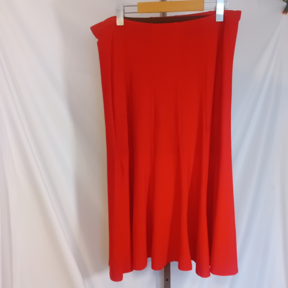 Vintage Y2K Michelle LowRise Flare Midi Skirt Stretch Career Modest Party Work M - Picture 9 of 16